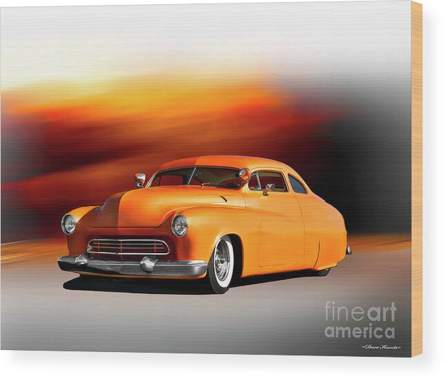 1950 Mercury Custom Coupe Wood Print featuring the photograph 1950 Mercury Vintage Custom #2 by Dave Koontz