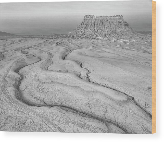 Factory Butte Wood Print featuring the photograph Factory Butte Utah by Susan Candelario