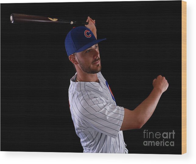 Media Day Wood Print featuring the photograph Kris Bryant #3 by Gregory Shamus