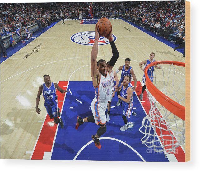 Russell Westbrook Wood Print featuring the photograph Russell Westbrook #4 by Jesse D. Garrabrant