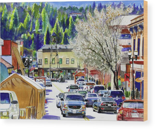 Placer Arts Wood Print featuring the painting #544 Placerville 2021 #544 by William Lum
