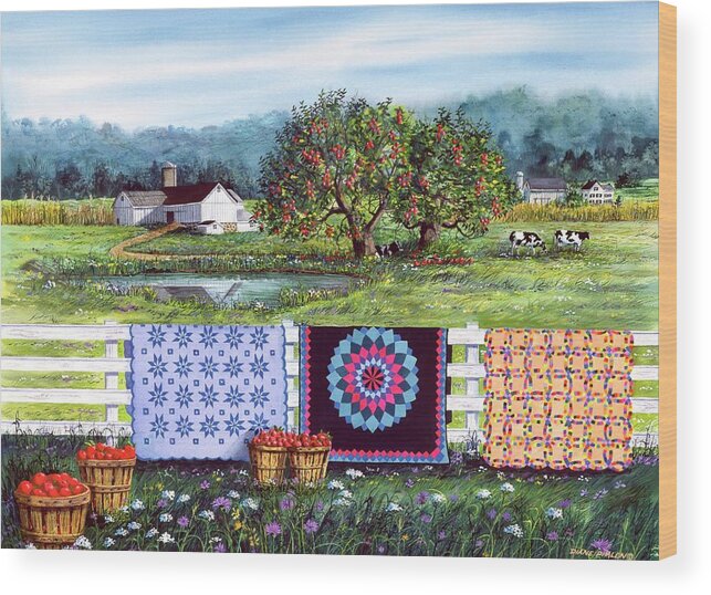 Barn Wood Print featuring the painting Amish Roadside Market by Diane Phalen