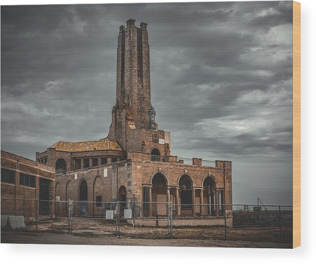 Nj Shore Photography Wood Print featuring the photograph Asbury Park Steam Power Plant by Steve Stanger
