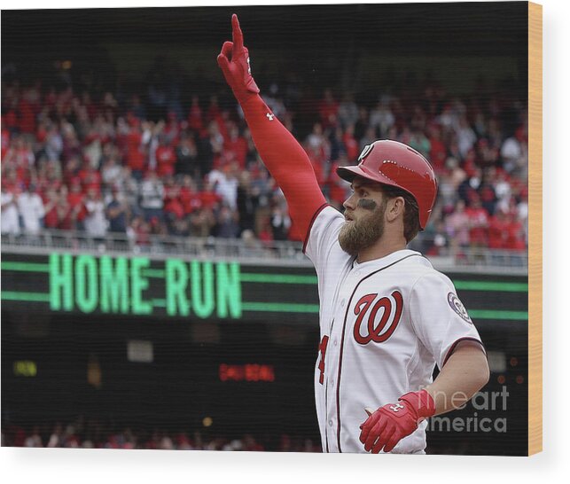 People Wood Print featuring the photograph Bryce Harper by Win Mcnamee