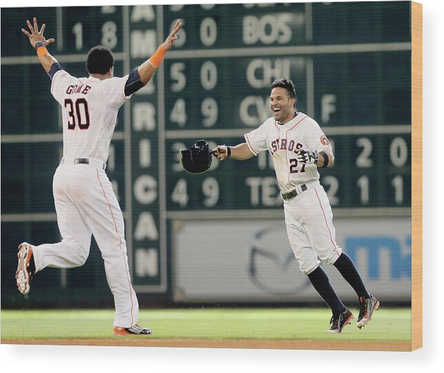 Ninth Inning Wood Print featuring the photograph Carlos Gomez by Bob Levey