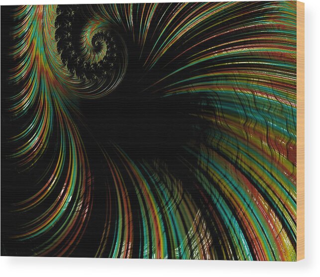 Fractal Wood Print featuring the digital art Celebration of Life by Bonnie Bruno