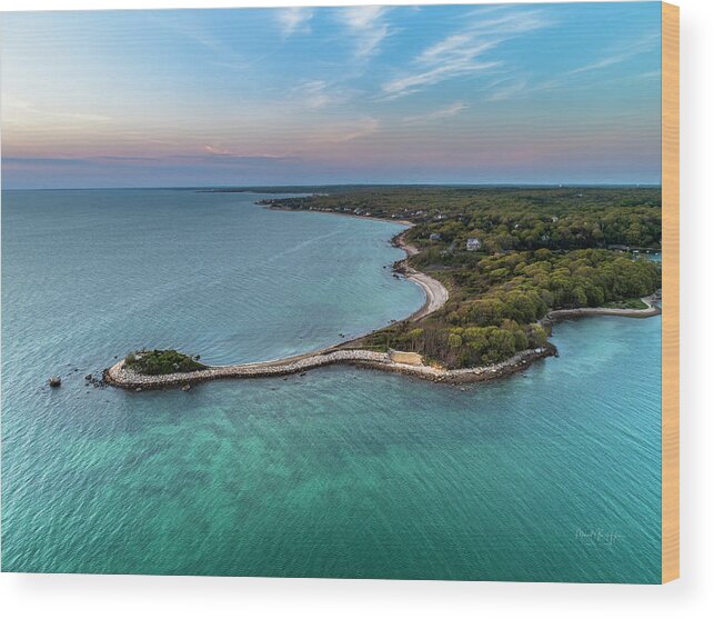 The Knob Wood Print featuring the photograph Colors of The Knob by Veterans Aerial Media LLC