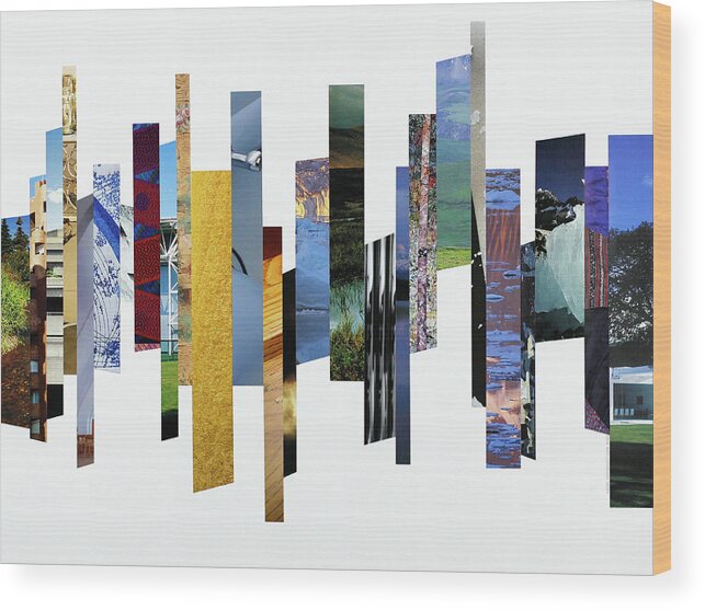 Collage Wood Print featuring the photograph Crosscut#123 by Robert Glover