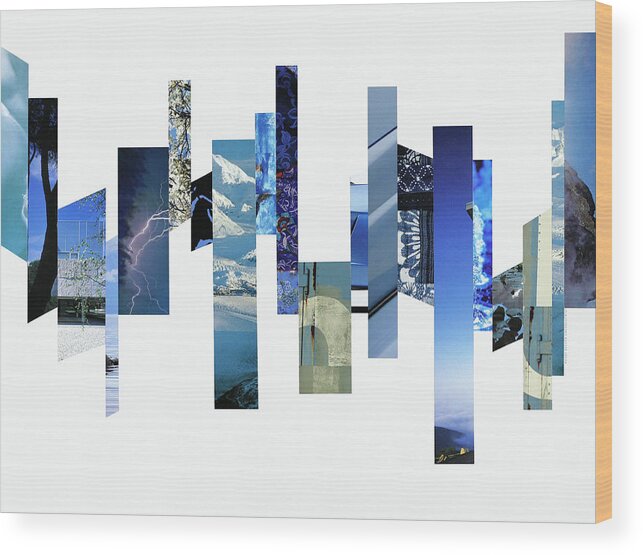 Collage Wood Print featuring the photograph Crosscut#131 by Robert Glover