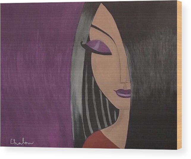  Wood Print featuring the painting Diva Diva by Charles Young