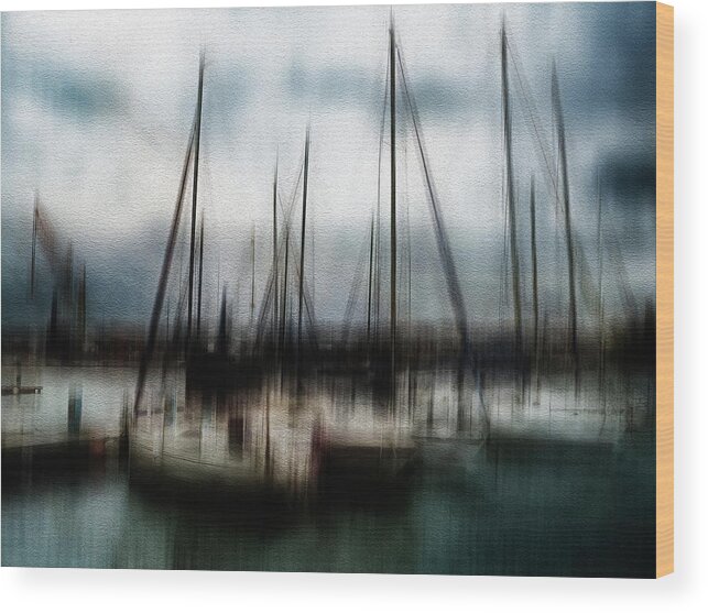 Sailboats Wood Print featuring the photograph Docked sailboats by Al Fio Bonina