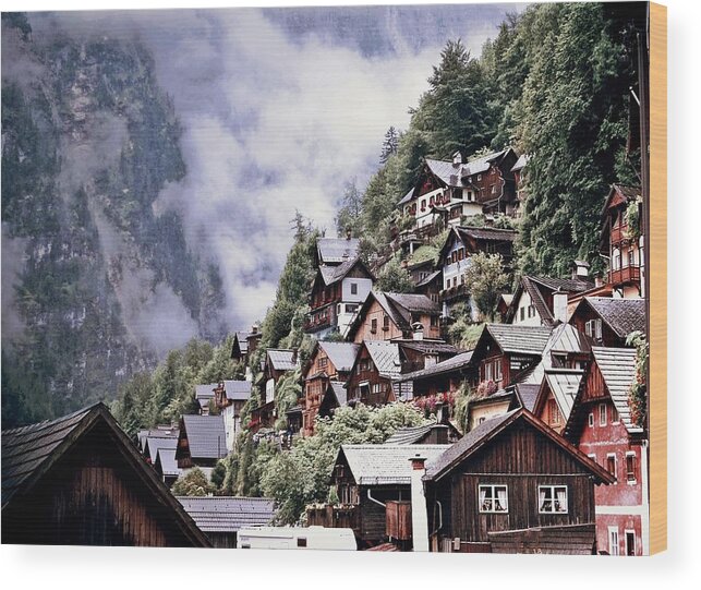 Outdoors Wood Print featuring the photograph Hallstatt by M.Cantarero