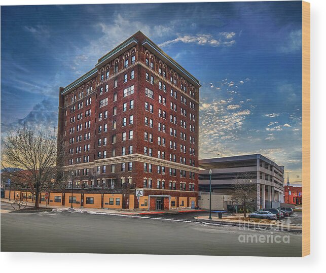 Hotel Wood Print featuring the photograph Historic John Sevier Hotel by Shelia Hunt