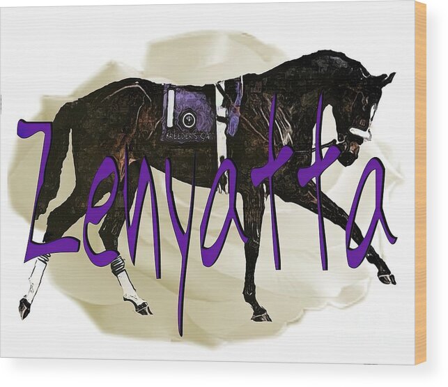  Soccer Wood Print featuring the painting Horse Racings Queen Zenyatta by Morgan Clarke
