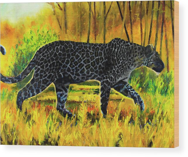 Finger Wood Print featuring the painting Finger Painting - Hunter by Lorraine McMillan