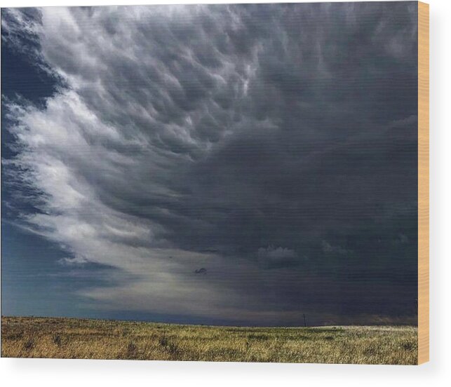 Iphonography Wood Print featuring the photograph Iphonography Clouds 1 by Julie Powell