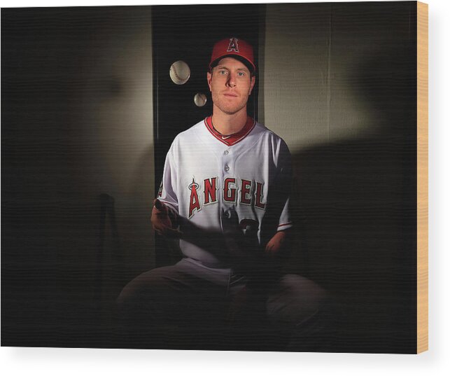 Media Day Wood Print featuring the photograph Josh Hamilton by Jamie Squire