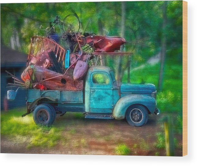 Junk Wood Print featuring the photograph Junk Truck by Jim Signorelli
