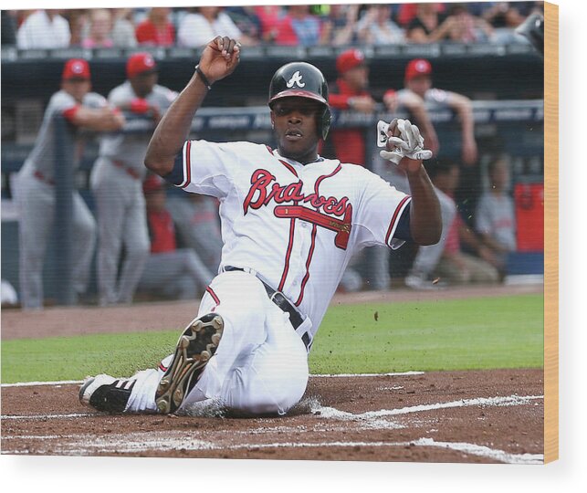 Atlanta Wood Print featuring the photograph Justin Upton by Kevin C. Cox