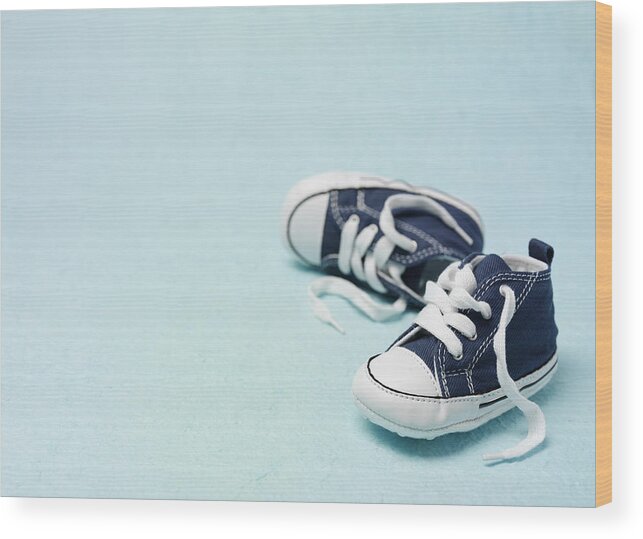 People Wood Print featuring the photograph Little Blue Booties by Wragg