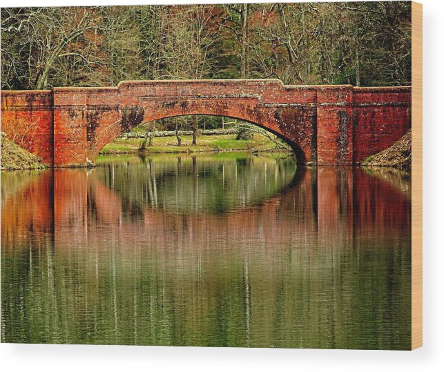 Bridge Wood Print featuring the photograph Memory Reflections by Allen Nice-Webb