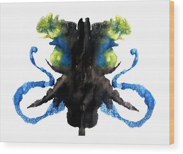 Abstract Wood Print featuring the painting Octo Oracle by Stephenie Zagorski