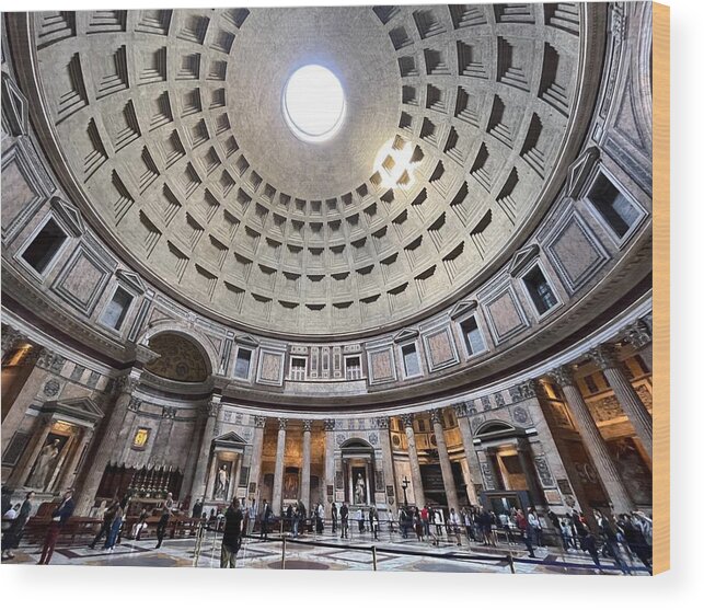Pantheon Wood Print featuring the photograph Pantheon, Rome by Judy Frisk