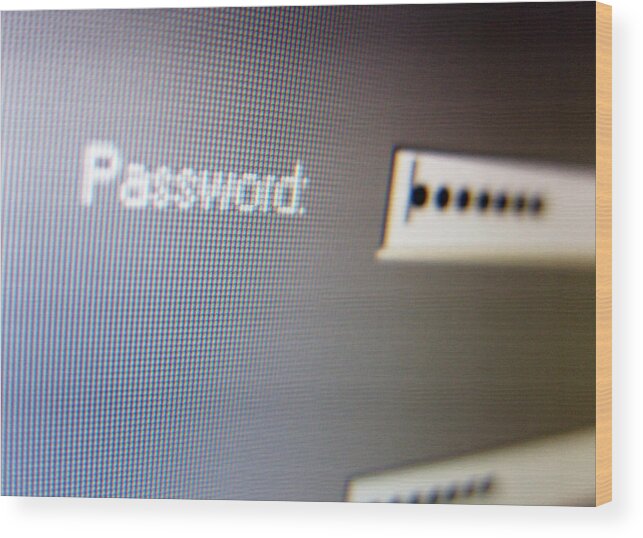 Security Wood Print featuring the photograph Password entry by Richard Newstead