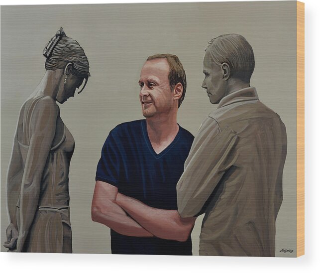 Italian Sculptor Wood Print featuring the painting Peter Demetz Painting by Paul Meijering