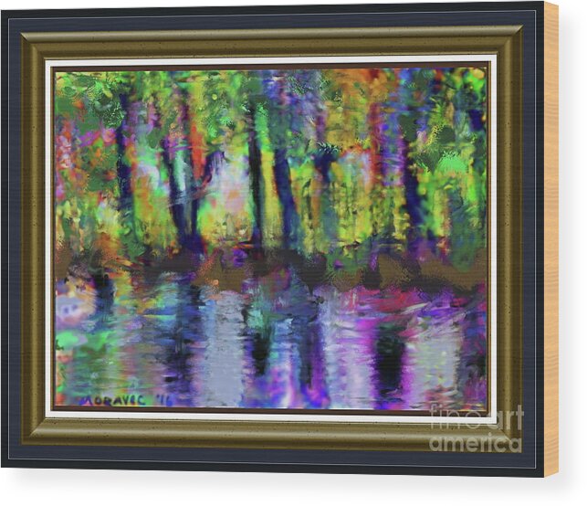  Wood Print featuring the photograph Riverside Painting by Shirley Moravec
