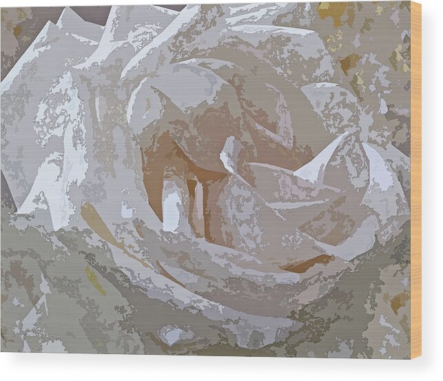 Rose Wood Print featuring the photograph Rose Abstract by Corinne Carroll