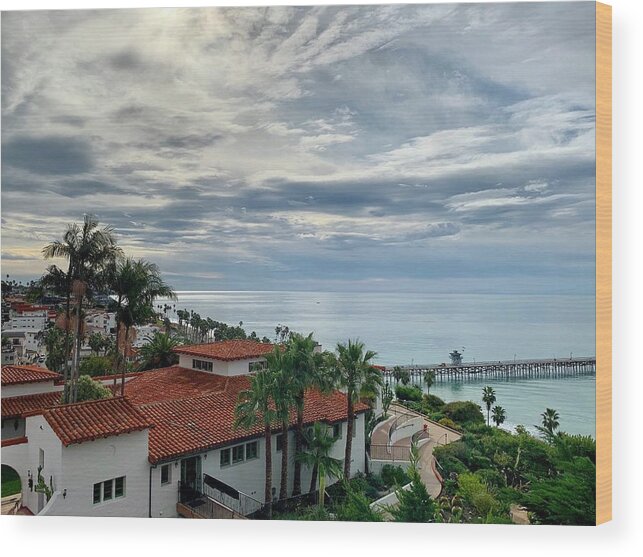 San Clemente Wood Print featuring the photograph San Clemente Skies by Brian Eberly