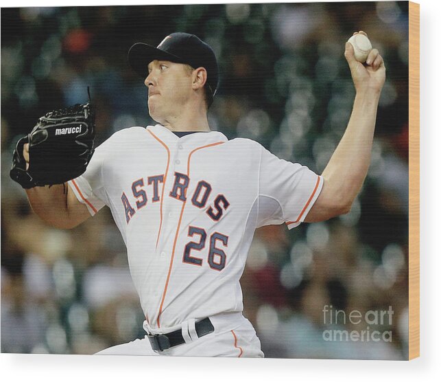 People Wood Print featuring the photograph Scott Kazmir by Bob Levey