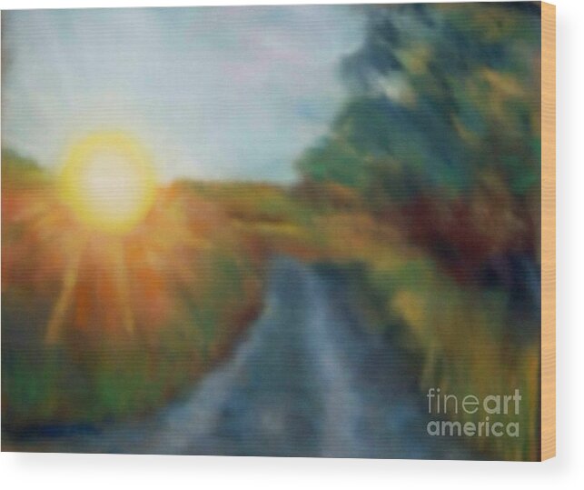  Wood Print featuring the pastel Sunny Side by Shirley Moravec