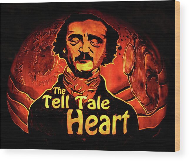 Poe Wood Print featuring the photograph Tell Tail Heart by Stuart Manning