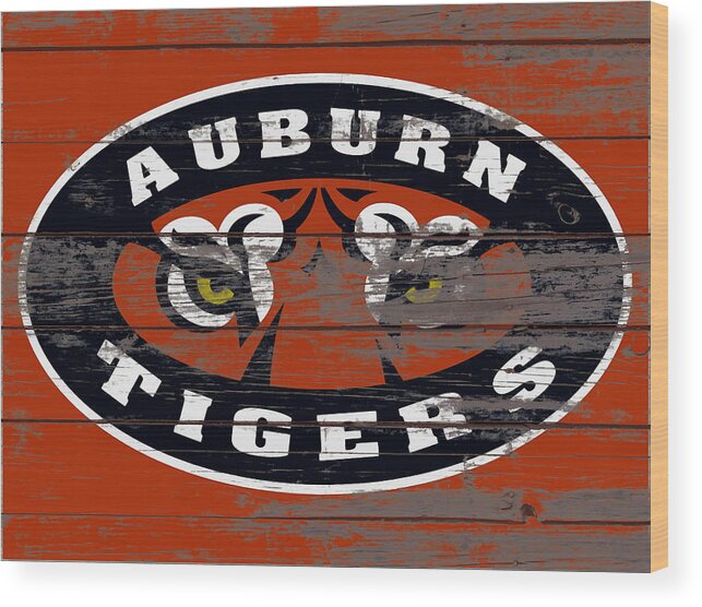 Auburn Tigers Wood Print featuring the mixed media The Auburn Tigers 1d by Brian Reaves