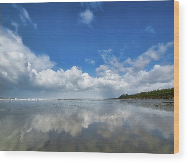 Tofino Wood Print featuring the photograph The Clouds and the Tide by Allan Van Gasbeck
