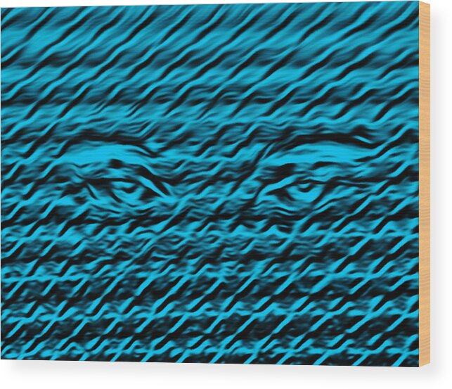 Abstract Art Wood Print featuring the digital art These Eyes by Ronald Mills
