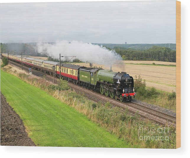 Plawsworth Wood Print featuring the photograph Tornado steam locomotive by Bryan Attewell