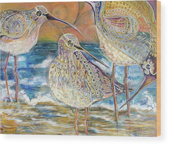  Wood Print featuring the painting Turning of the Tides by Leela Payne