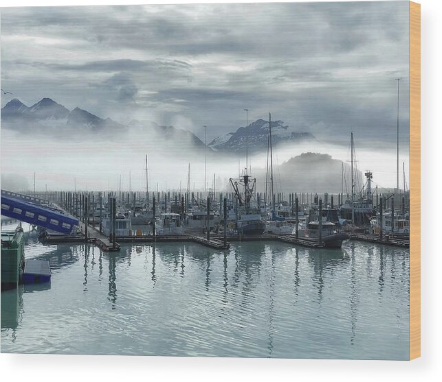 Valdez Wood Print featuring the photograph Valdez Harbor by Steph Gabler