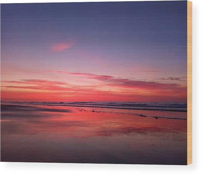 Sunrise Wood Print featuring the photograph Waiting For Sunrise by Dani McEvoy