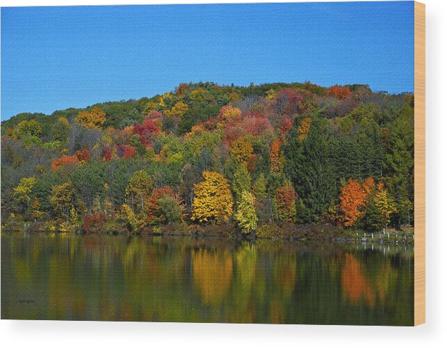 Landscape Wood Print featuring the photograph Autumn Reflection by Crystal Wightman