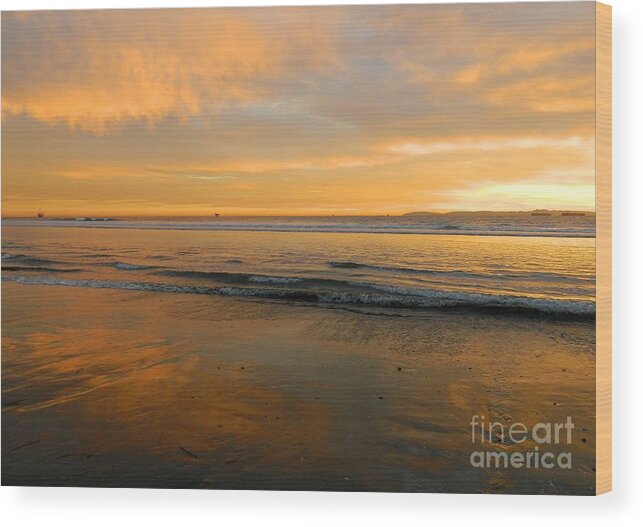 Beach Wood Print featuring the photograph Golden State by Everette McMahan jr