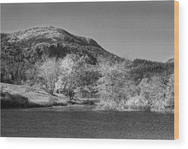 Maine Wood Print featuring the photograph Long Pond Acadia National Park Mount Desert Island Maine by Keith Webber Jr