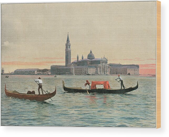 Venice Wood Print featuring the photograph Venice General View Across The Water #1 by Mary Evans Picture Library