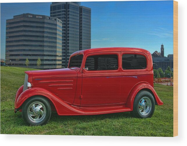 1934 Wood Print featuring the photograph 1934 Chevrolet Sedan Hot Rod by Tim McCullough