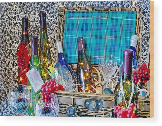 Picnic Basket Wood Print featuring the photograph Celebrate Life...Today #1 by Margaret Hood