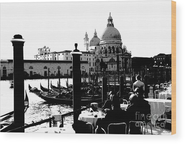 Black And White Wood Print featuring the photograph Enjoying the View #2 by Jacqueline M Lewis