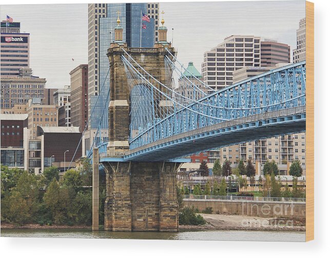 Roebling Bridge Wood Print featuring the photograph John Roebling Bridge 1867 by Jack Schultz